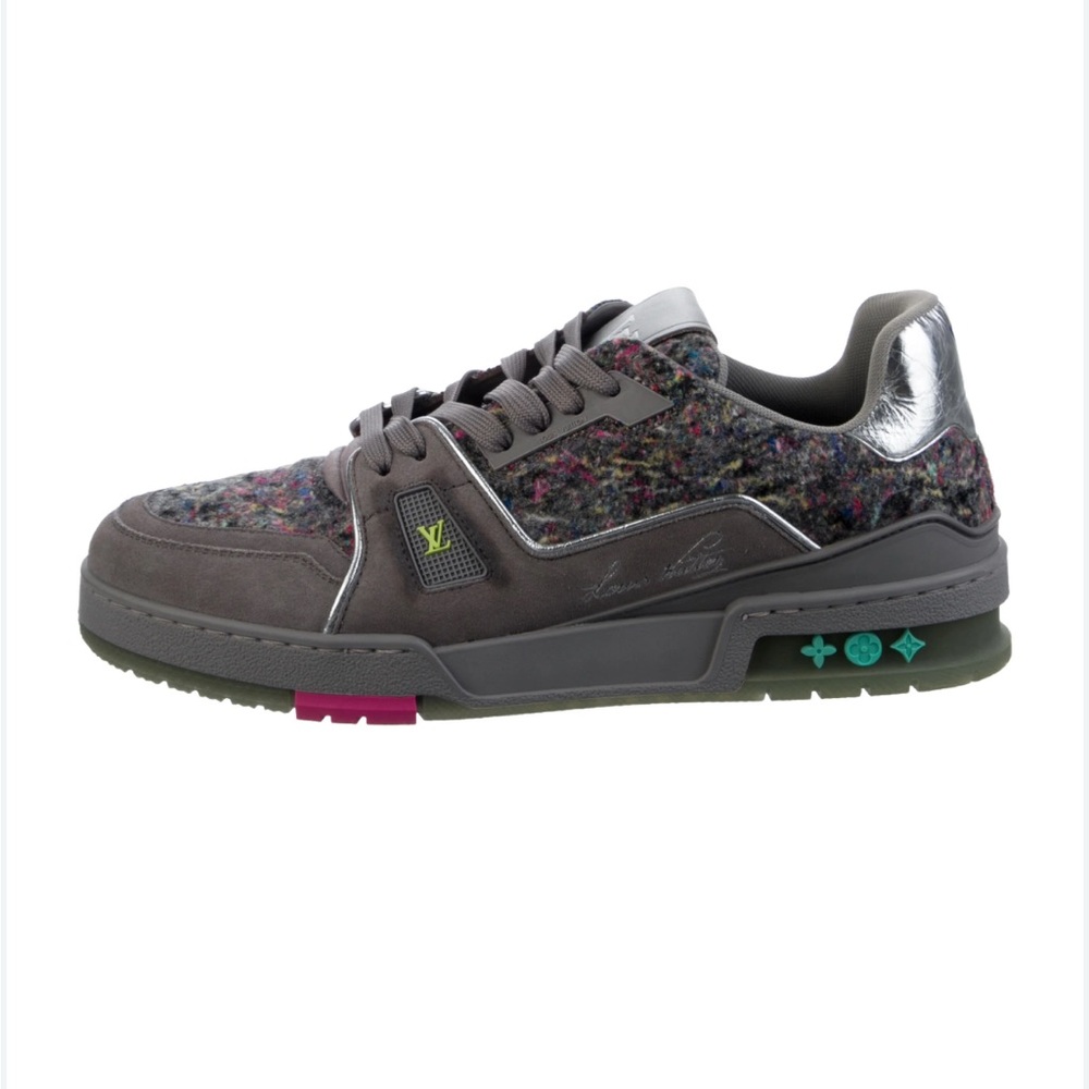 Louis Vuitton Gray Multicolor Sneakers - size 37